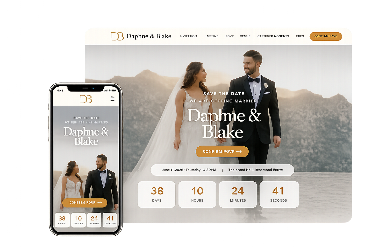 Wedlyy landing page preview
